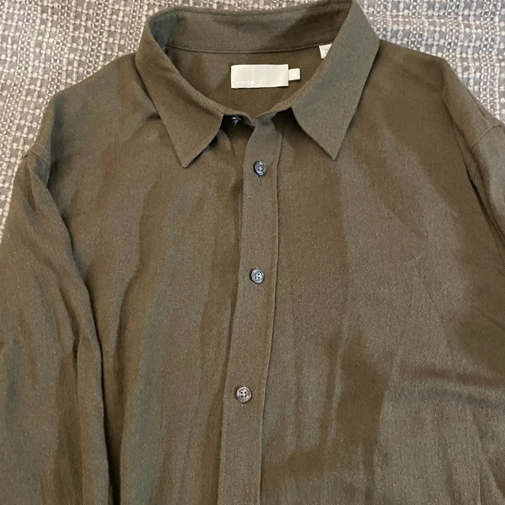 VINCE - Olive Green Shirt - SIZE L